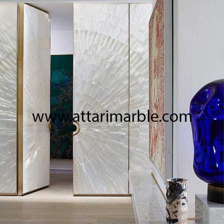 Selenite Sunburst Door