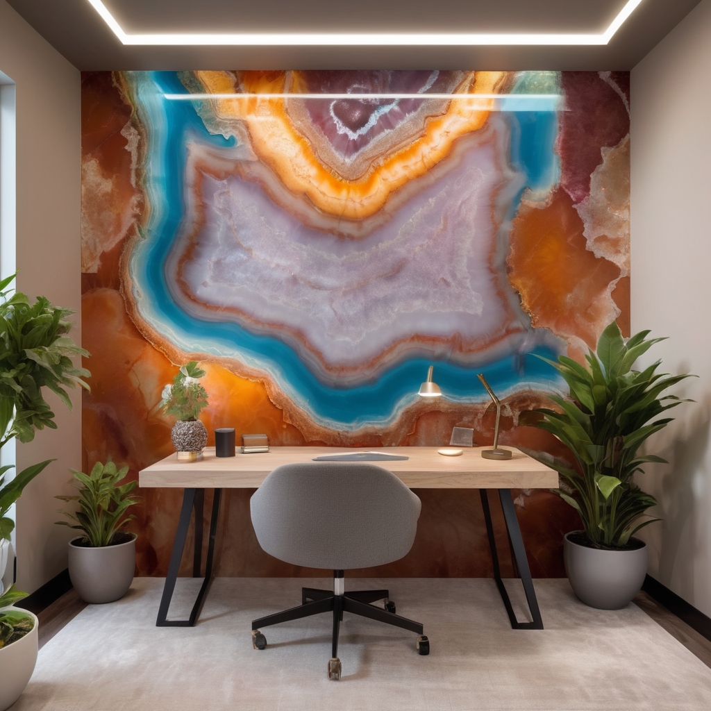 Attari Marble Art’s mother of pearl inlay wall design