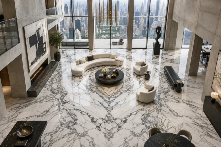 Marble Panorama Penthouse Living Room
