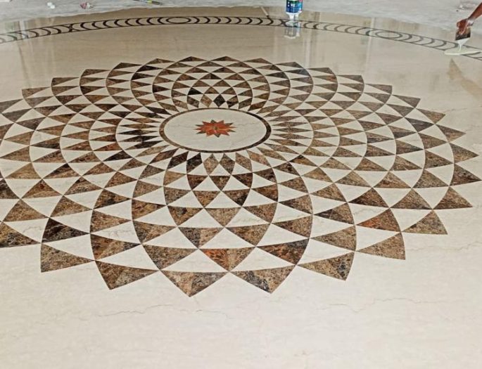 marble inlay flooring work in chennai home by attari marble art